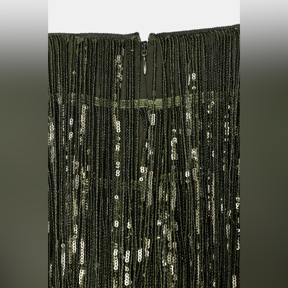 NWT. Zara ZW Collection Limited Edition Green Sequin Pencil Skirt. Size XS. - Picture 7 of 11